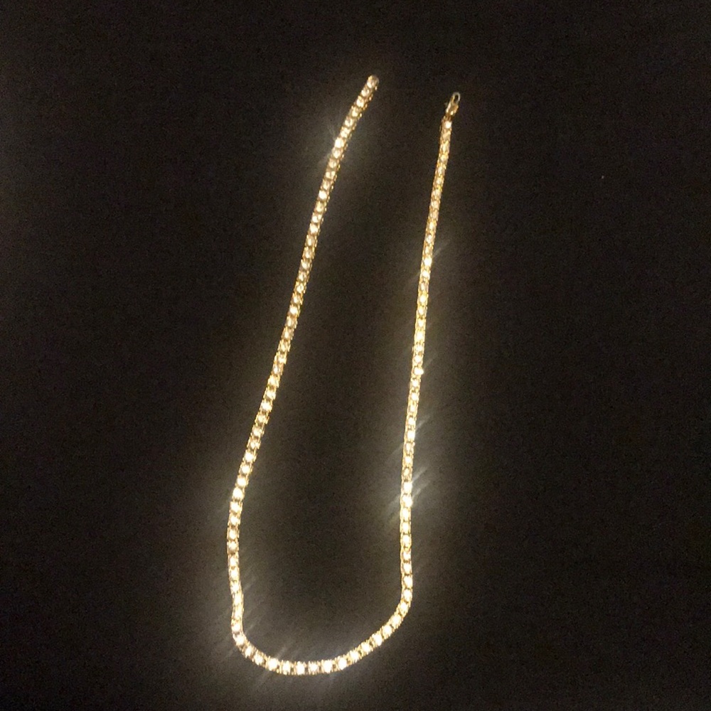 22’ 5mm Round Cut Tennis Necklace in Yellow Gold